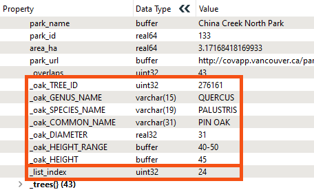 ListSearcher results